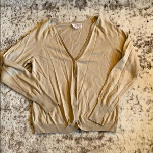 Loft-Beige lightweight cardigan sweater